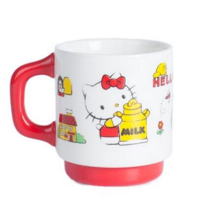 HELLOKITTY手绘小清新长怡杯H5031A-G366红