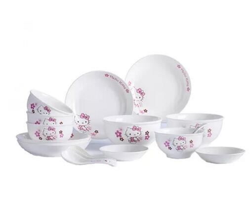 HELLOKITTY粉漫花语16头餐具H5016-D013S
